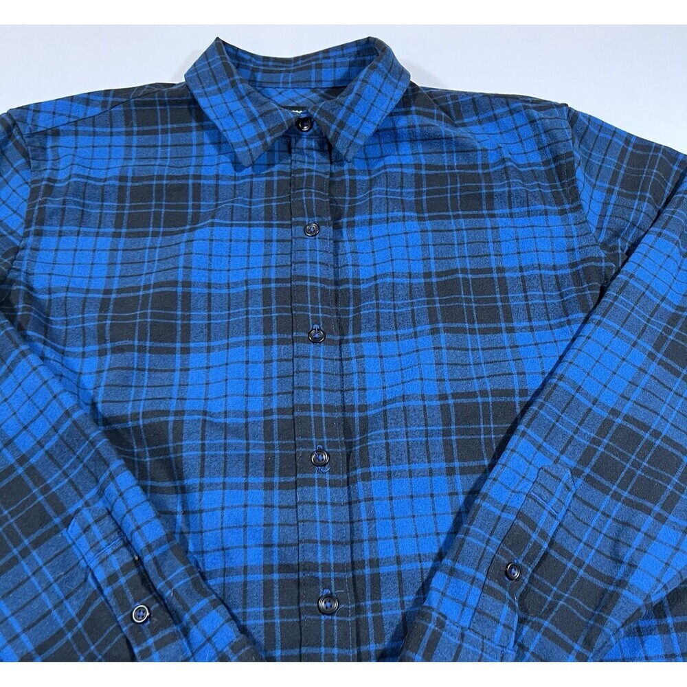 Outdoor Research Kulshan Flannel Blue/Black Tartan Plaid Women's Small - Picture 4 of 14